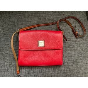 Dooney & Bourke Handbag, Cherry Red Leather Pebble Grain Hunter Crossbody Bag